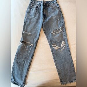 Zara Women’s Ripped Jeans in Light Blue